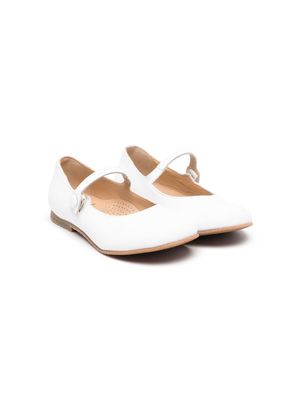 Gallucci Kids leather ballerina shoes - White