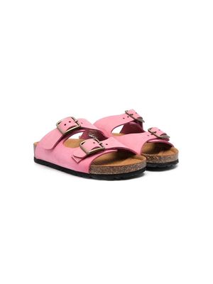 Gallucci Kids leather bucked sandals - Pink