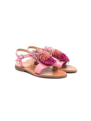 Gallucci Kids pompom-detail open-toe sandals - Pink