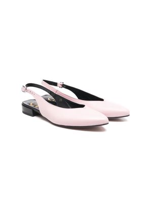 Gallucci Kids sling-back leather shoes - Pink