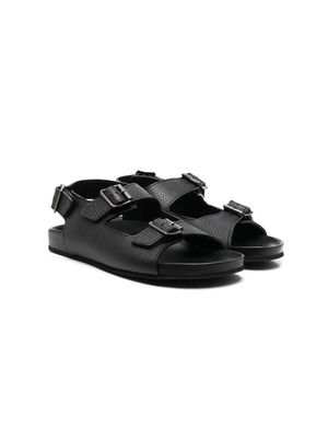 Gallucci Kids TEEN double-buckle sandals - Black