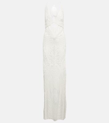Galvan Bridal cut-out lace gown