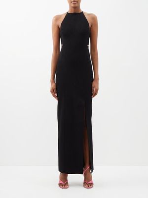 Galvan - Claudia Cut-out Jersey Dress - Womens - Black
