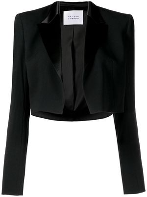 Galvan cropped tailored blazer - Black
