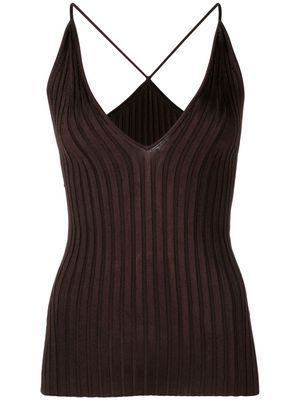 Galvan fine-knit tank top - Brown