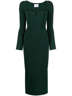 Galvan Gaia knitted midi dress - Green