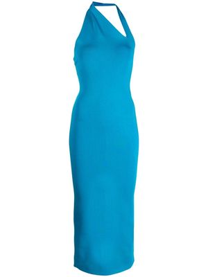 Galvan London Artemis halterneck dress - Blue