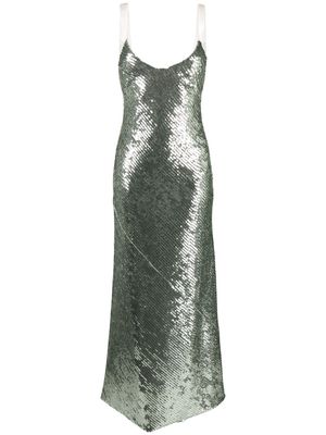 Galvan London Beating Heart sequin-embellished gown - Green