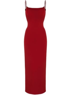 Galvan London Bella V-back maxi dress - Red