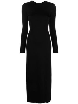Galvan London chain-detail open-back maxi dress - Black
