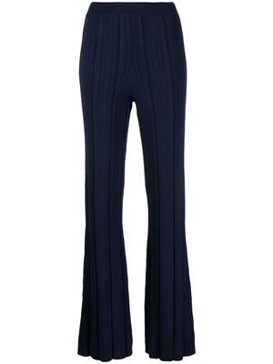 Galvan London Dawn plissé flared trousers - Blue