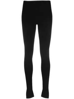 Galvan London elasticated-waistband mid-rise leggings - Black