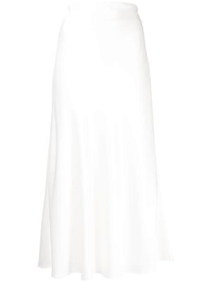 Galvan London flared slip skirt - White