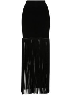Galvan London fringed mini skirt - Black