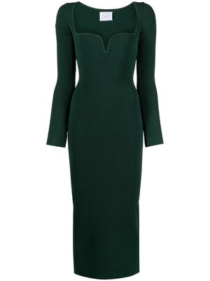 Galvan London Gaia knitted midi dress - Green