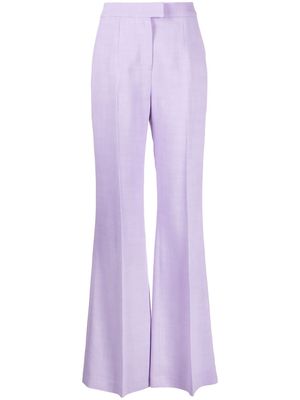 Galvan London high-waist flare-leg trousers - Purple