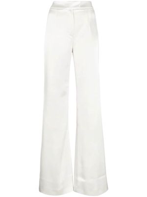 Galvan London Julianne flared satin trousers - Grey