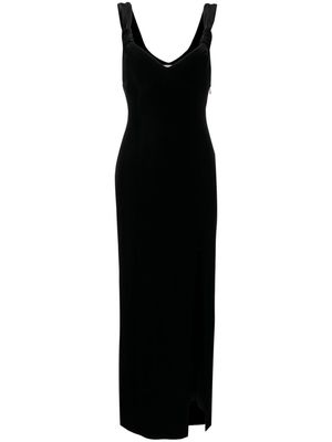 Galvan London Liza velvet maxi dress - Black