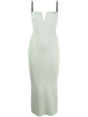 Galvan London Ophelia knitted midi dress - Green