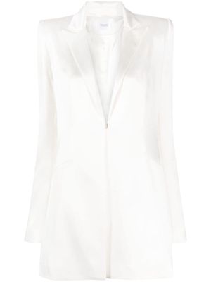 Galvan London satin blazer minidress - White