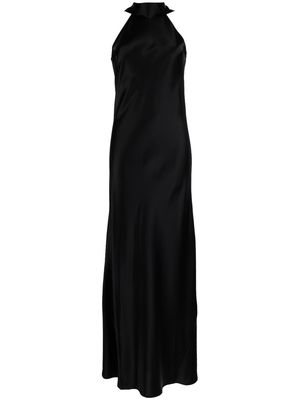 Galvan London Siena halterneck dress - Black