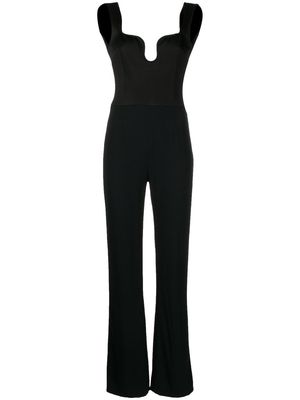 Galvan London Siren straight-leg jumpsuit - Black