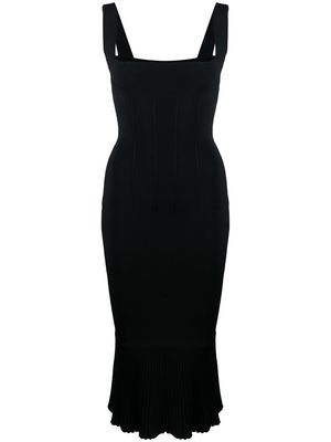 Galvan London square-neck dress - Black