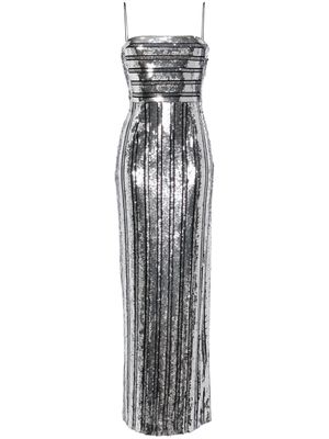 Galvan London Stargaze maxi dress - Silver