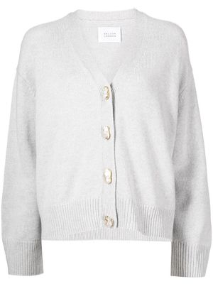 Galvan London Theia fine-knit cardigan - Grey