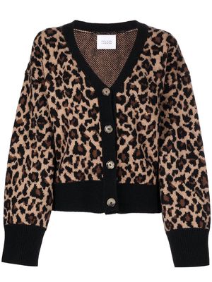 Galvan London Theia leopard-pattern cardigan - 966LEOPARD