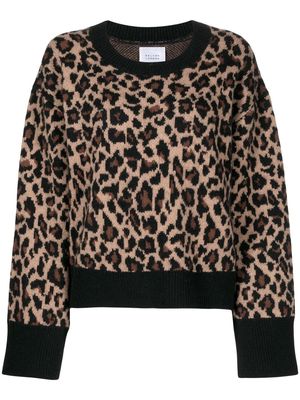 Galvan London Theia leopard-pattern jumper - 966LEOPARD