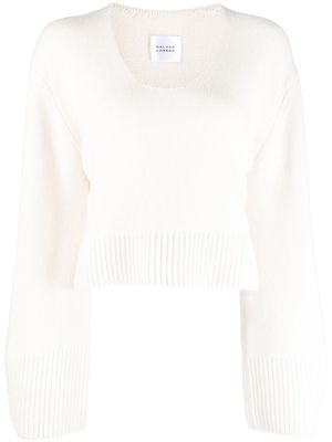 Galvan London Theia Pearl cocoon jumper - White