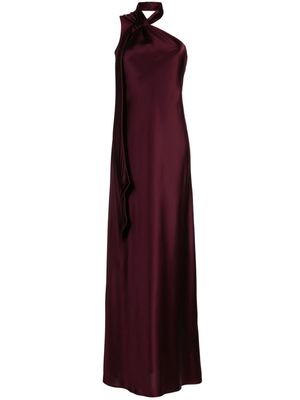 Galvan London Ushuaia one-shoulder satin gown - Red