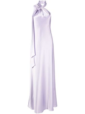 Galvan London Ushuaia satin maxi dress - Purple