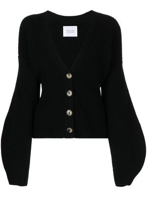 Galvan London V-neck knitted cardigan - Black