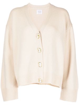 Galvan London V-neck pearl-buttons cardigan - Neutrals