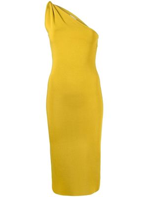 Galvan one-shoulder dress - Yellow