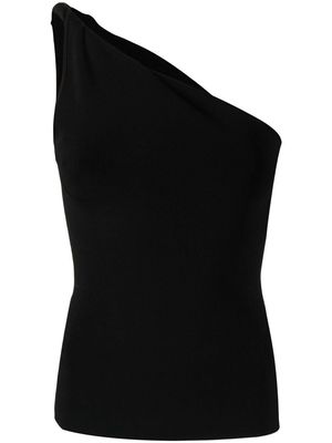 Galvan one-shoulder sleeveless top - Black