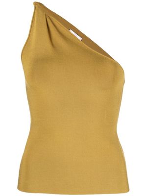 Galvan one-shoulder sleeveless top - Yellow