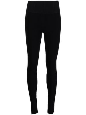 Galvan open-ankle stretch-design leggings - Black