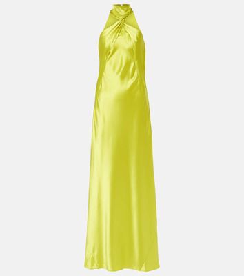 Galvan Portico halterneck satin gown