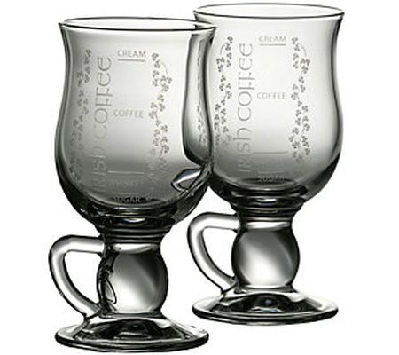 Galway Crystal Irish Coffee Glasses Set of 2