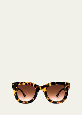 Gambly 228 Leopard Acetate Rectangle Sunglasses
