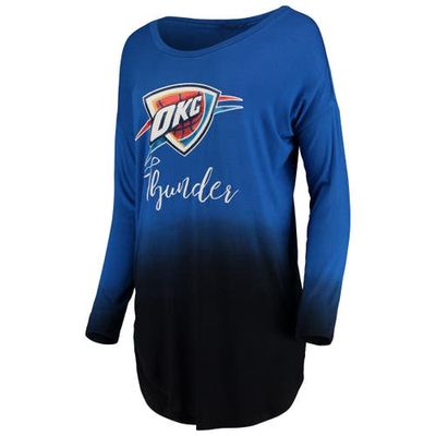 GAMEDAY COUTURE Women's Blue Oklahoma City Thunder Own It Ombre Long Sleeve Tunic T-Shirt
