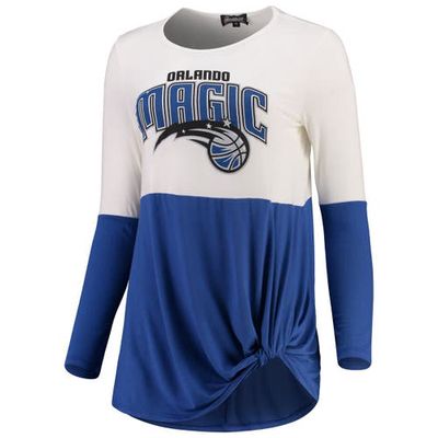 GAMEDAY COUTURE Women's Blue Orlando Magic In It To Win It Colorblock Long Sleeve T-Shirt