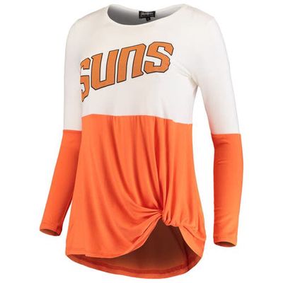 GAMEDAY COUTURE Women's Orange Phoenix Suns In It To Win It Colorblock Long Sleeve T-Shirt