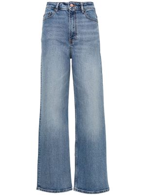 GANNI Andi high-rise wide-leg jeans - Blue