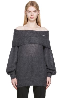 GANNI Black Mohair Sweater