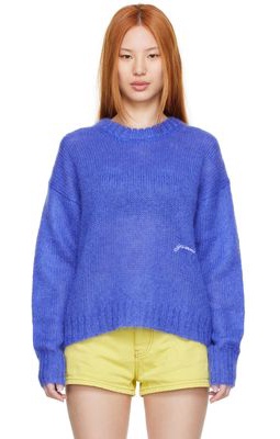 GANNI Blue Mohair Sweater