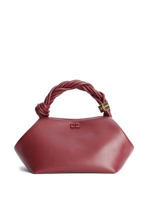 GANNI Bou braided-handle bag - Red